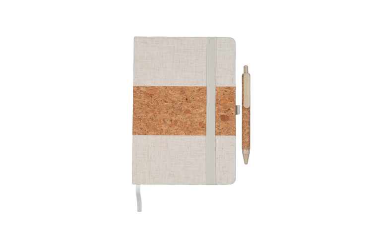 Cork + RPET Notebook & Pen Corporate Gift Set